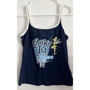Disney • Tinker Bell Kids Tank Top - Navy White Shake It Dance